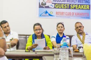 guest speaker advocate laxmi devi khanal koirala rotary club of kakarvitta 11