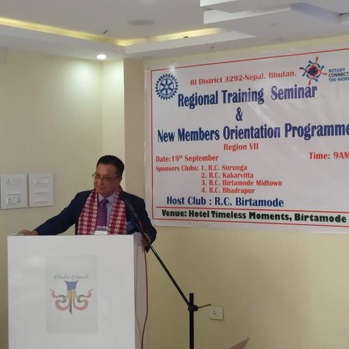 attending regional training seminar rotary club of kakarvitta 5